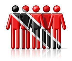 Image showing Flag of Trinidad And Tobago on stick figure