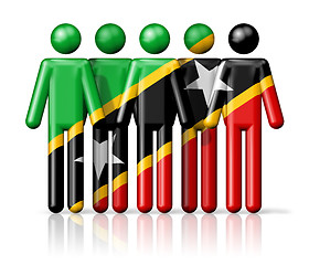 Image showing Flag of Saint Kitts And Nevis on stick figure