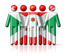 Image showing Flag of Burundi on stick figure