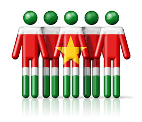 Image showing Flag of Suriname on stick figure