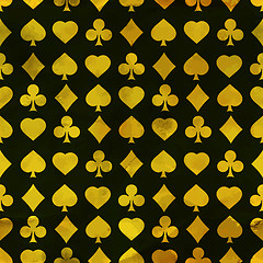 Image showing Card suits. Seamless pattern.