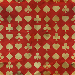 Image showing Card suits. Seamless pattern.