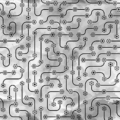 Image showing Electronic circuit board. Seamless pattern.