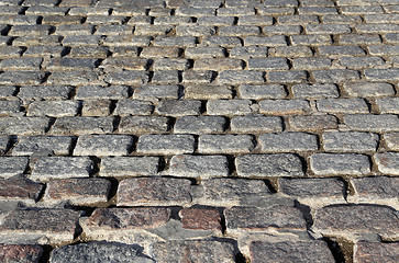 Image showing Paving stones street