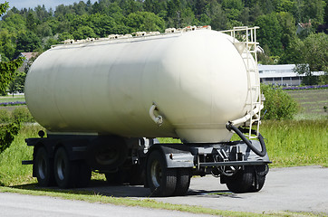 Image showing tank car parked in the summer