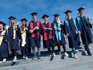 Image showing young graduates students group