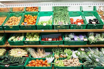 Image showing Fruits and vegetables at market