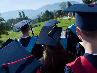 Image showing young graduates students group