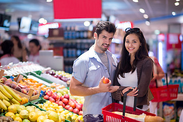 Image showing couple shopping in a supermarket