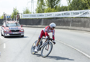 Image showing The Cyclist Yury Trofimov - Tour de France 2014