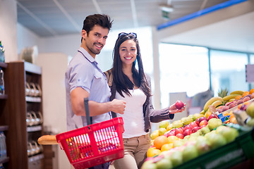 Image showing couple shopping in a supermarket