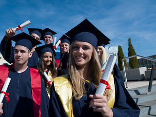 Image showing young graduates students group