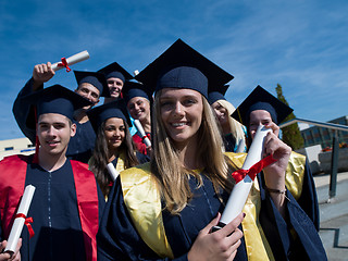 Image showing young graduates students group