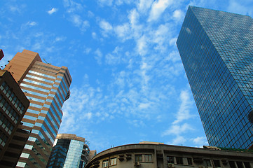 Image showing Office building over sky