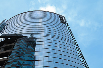 Image showing Office building over sky
