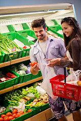 Image showing couple shopping in a supermarket