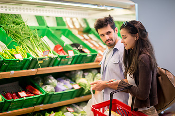 Image showing couple shopping in a supermarket