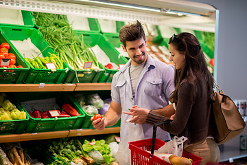 Image showing couple shopping in a supermarket