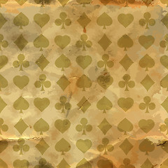 Image showing Card suits. Seamless pattern.