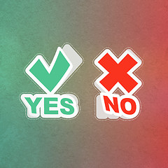 Image showing Yes and No icon.