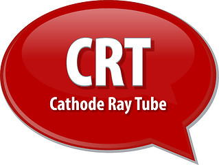 Image showing CRT acronym definition speech bubble illustration