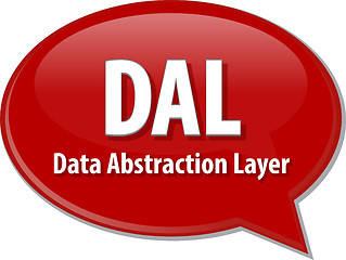 Image showing DAL acronym definition speech bubble illustration