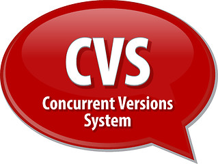 Image showing CVS acronym definition speech bubble illustration