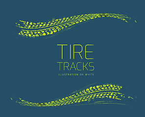 Image showing Tire tracks background