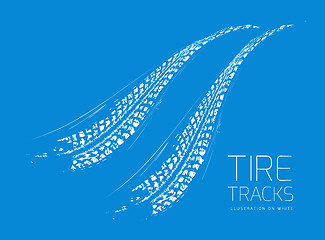 Image showing Tire tracks background