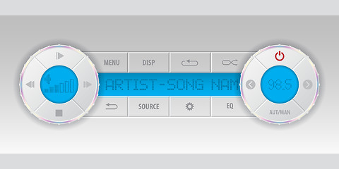 Image showing Card mp3 player dashboard