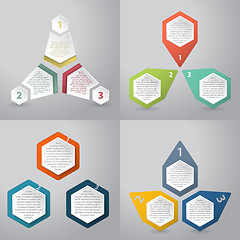 Image showing Abstract infographics background with hexagon elements