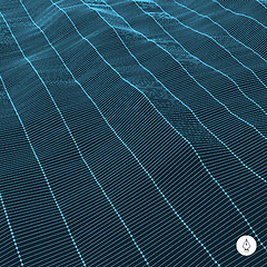 Image showing Abstract grid background. Water surface. Vector illustration. 