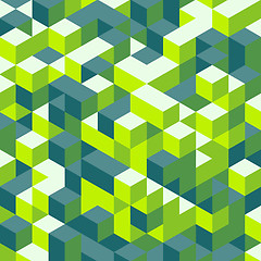 Image showing Abstract 3d background. Wall of cubes. Vector illustration. 