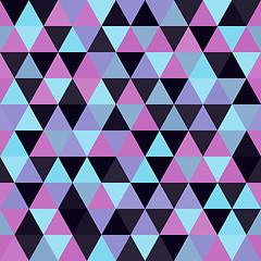 Image showing Seamless geometric triangles background. Mosaic. 