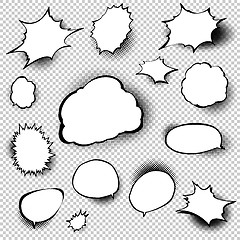 Image showing Set of comic style speech bubbles. EPS 10