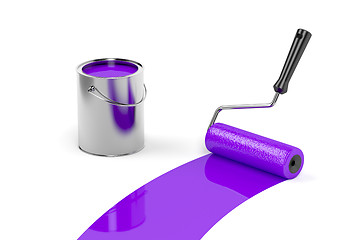 Image showing Painting with purple paint