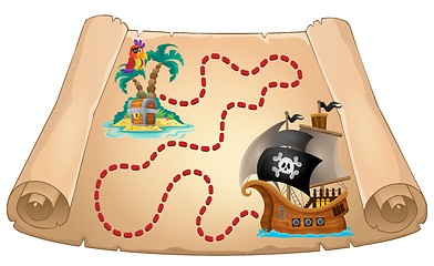 Image showing Pirate scroll theme image 1