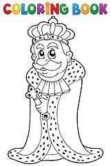Image showing Coloring book king theme 1