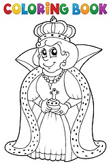 Image showing Coloring book queen theme 1