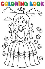 Image showing Coloring book princess theme 3