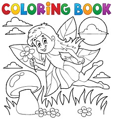 Image showing Coloring book with fairy 1