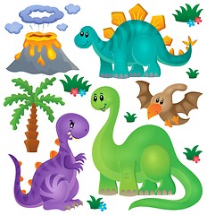Image showing Dinosaur theme set 1
