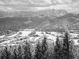 Image showing infrared photography Zugspitze Bavaria Germany