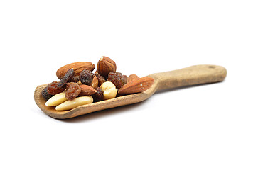 Image showing Trail mix on shovel