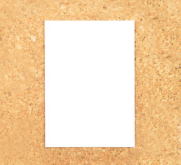 Image showing Sheet of paper on cork