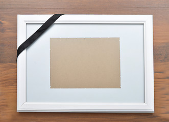 Image showing Picture frame with mourning band