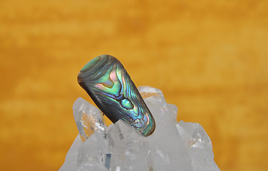 Image showing Nacre on rock crystal