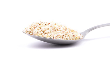 Image showing Hazelnuts powdered on spoon