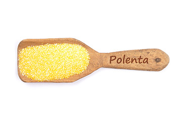 Image showing Polenta on shovel