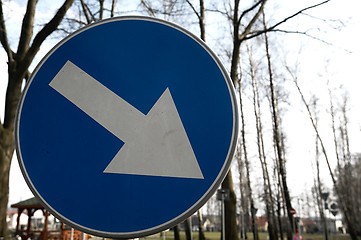 Image showing Road sign Straight ahead.